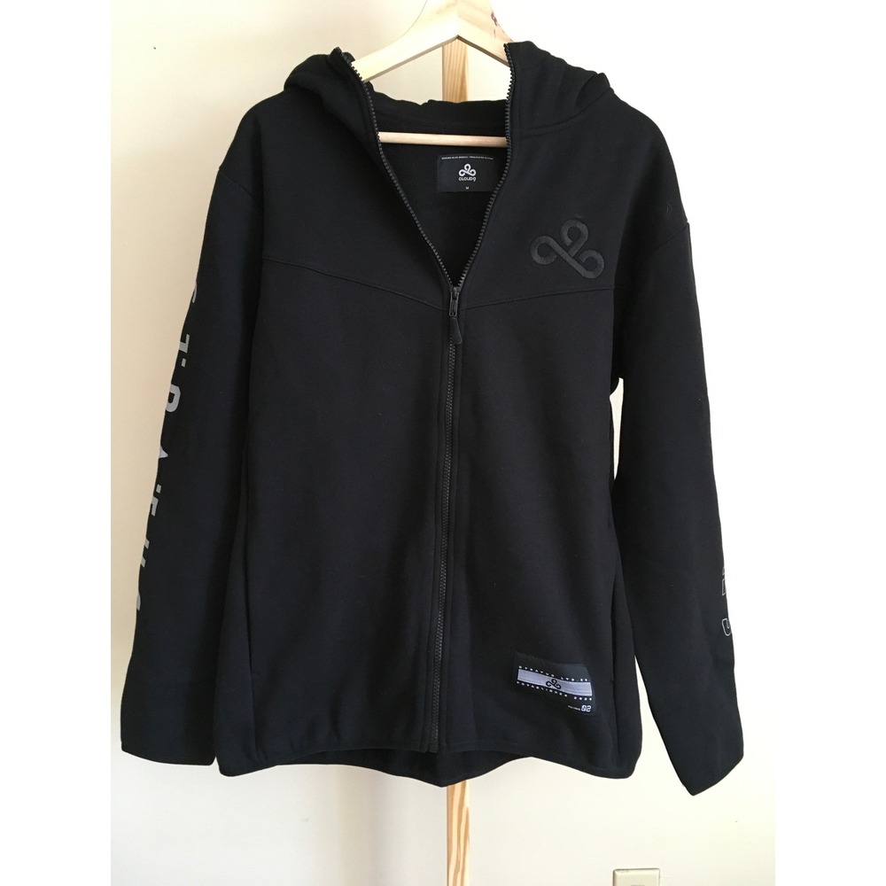 Cloud9 x Stratus Mens Black Full Zip Hoodie Sweatshirt Medium